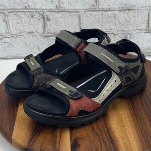 Ecco Yucatan Womens 9/40 Multicolor Marsala Nubuck Hiking Sandals